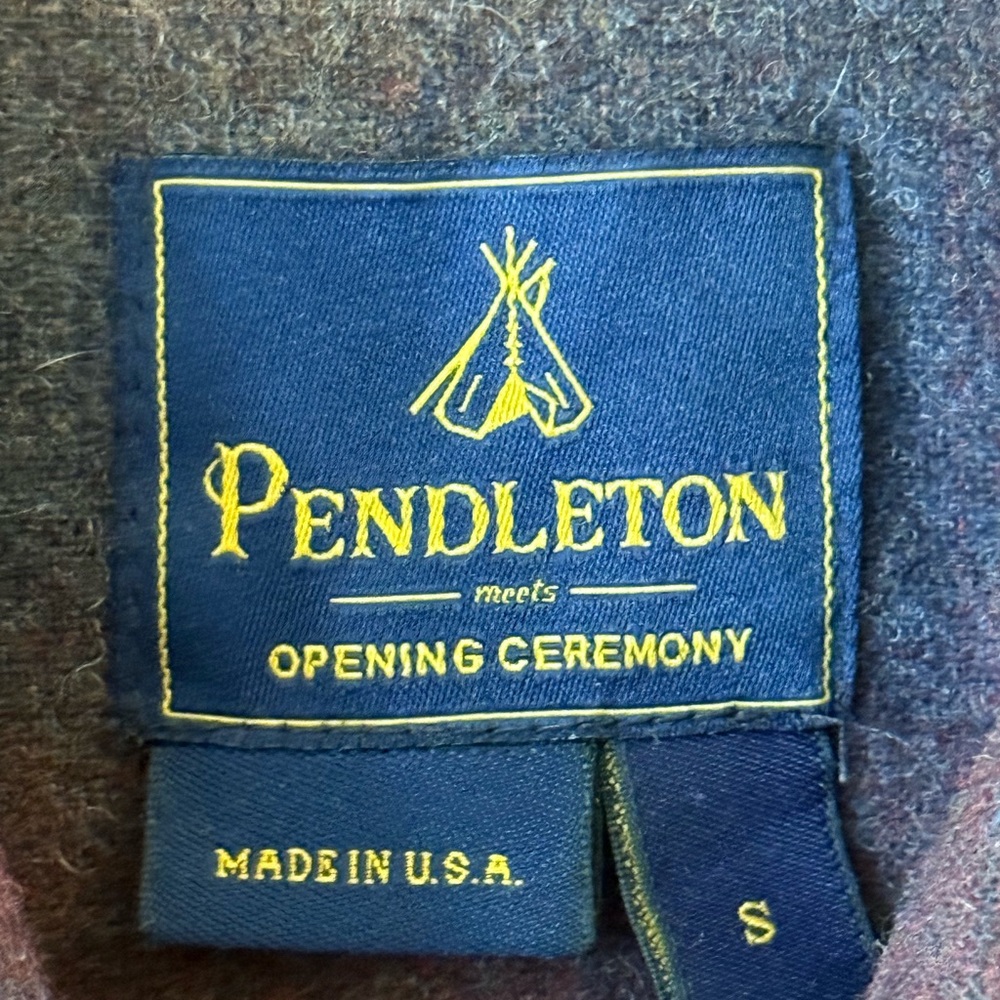 Pendleton x Opening Ceremony Blue Wool Label